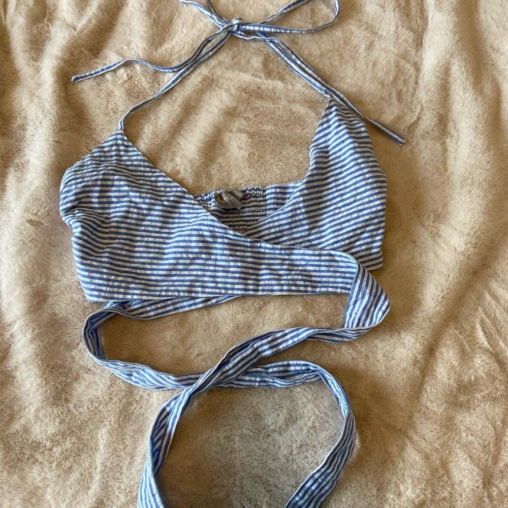 Asos Criss Cross Wrap Halter Top